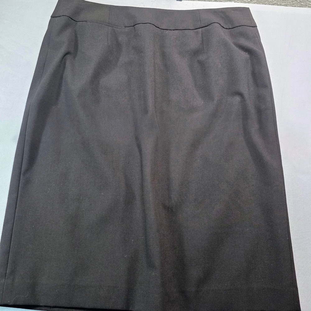 Calvin Klein Black Pencil Skirt Size 10 Professional Business Office Lined Work